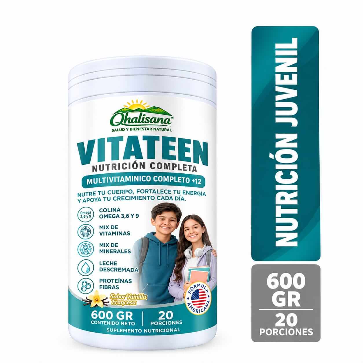 VITATEEN 600 g-vainilla VITATEEN 600 g Vainilla Francesa - Imagen 1